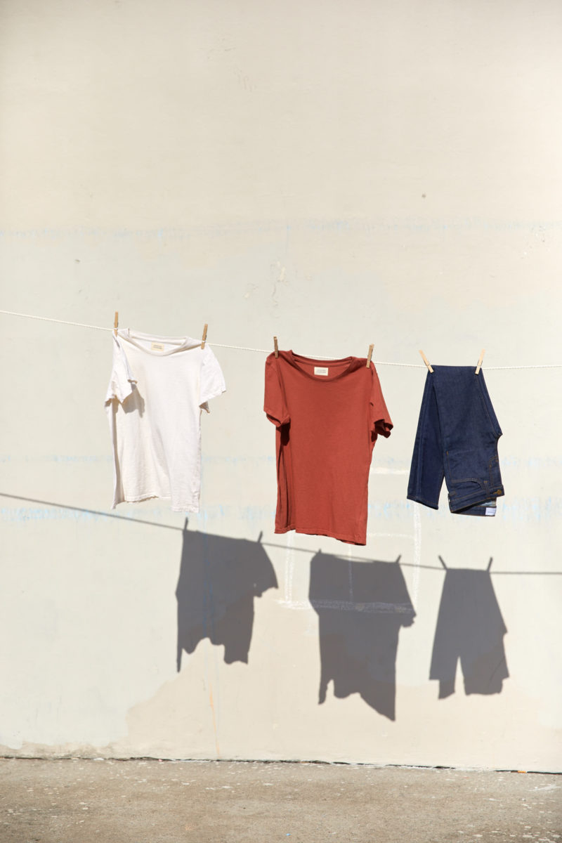 Industry Standard clothing hanging from a clothing line